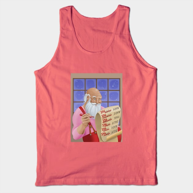 Santa's List (Everyone gets a bike) Tank Top by Reading With Kids